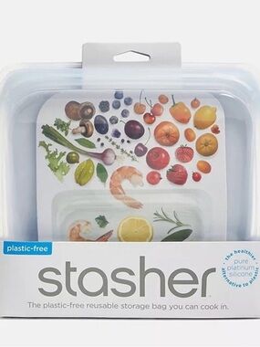 Stasher Reusable Silicone Food Storage Bag — Clear/Translucent